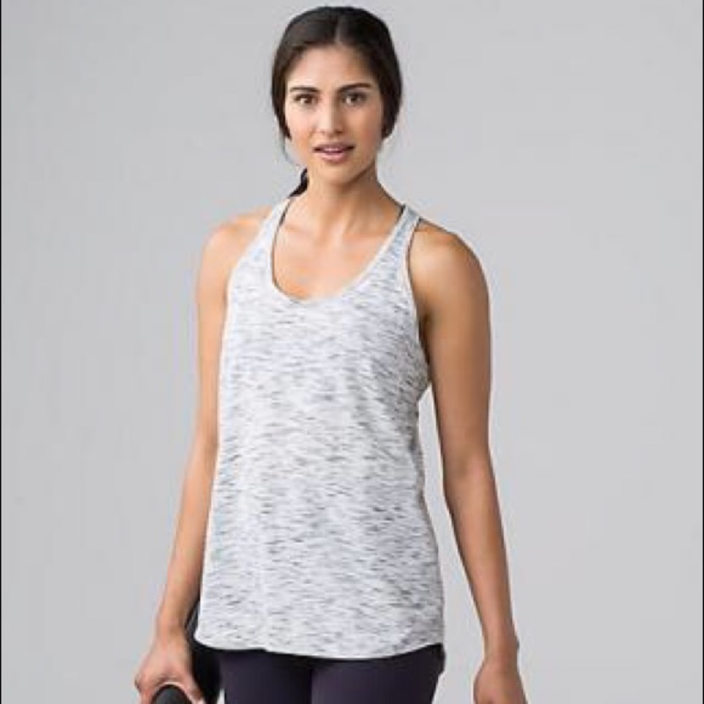 Lululemon tiger space dye black tank